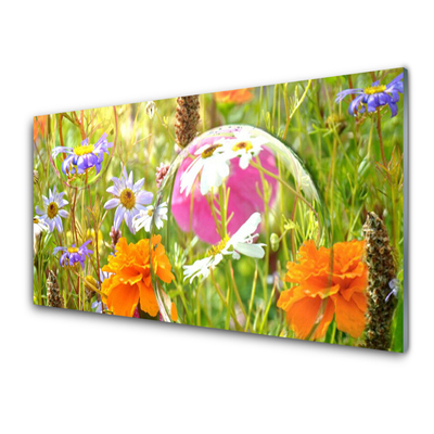 Glass Print Flowers nature multi