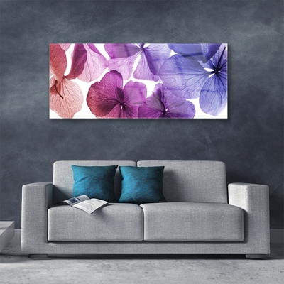 Glass Print Flowers floral pink purple