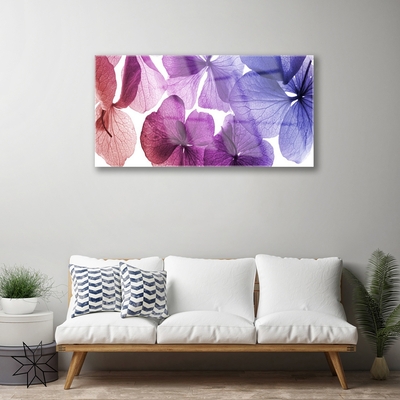 Glass Print Flowers floral pink purple