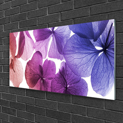 Glass Print Flowers floral pink purple