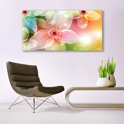 Glass Print Flowers art multi