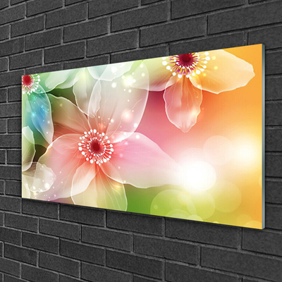 Glass Print Flowers art multi