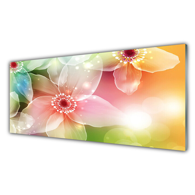 Glass Print Flowers art multi