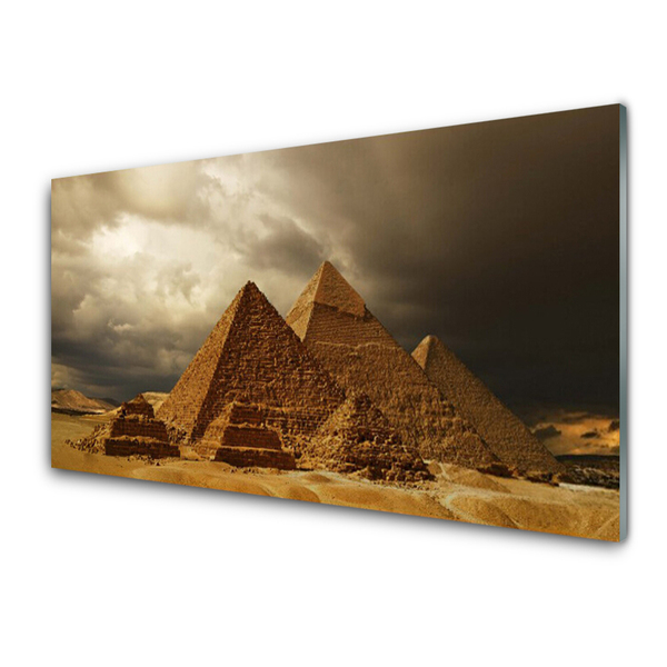 Glass Print Pyramids architecture yellow