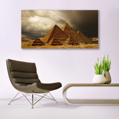 Glass Print Pyramids architecture yellow