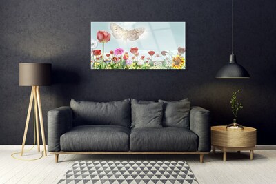 Glass Print Flowers nature multi