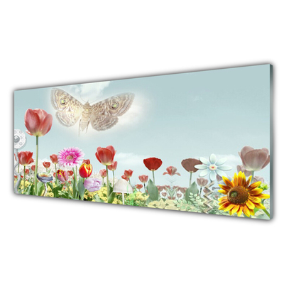 Glass Print Flowers nature multi