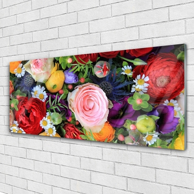 Glass Print Flowers floral multi