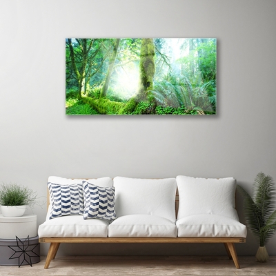 Glass Print Forest nature green