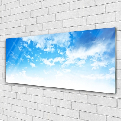 Glass Print Sky landscape blue white