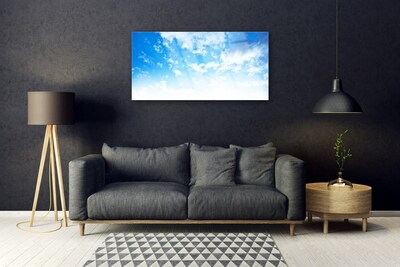 Glass Print Sky landscape blue white