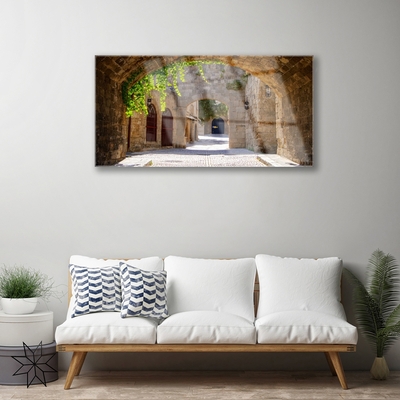 Glass Wall Art Tunnel architecture brown grey
