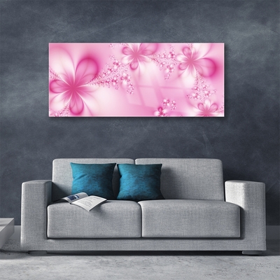 Glass Wall Art Abstract art pink