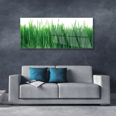 Glass Wall Art Weed nature green