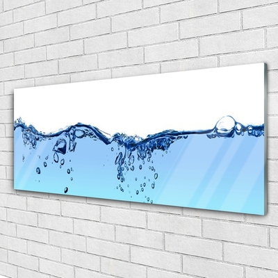 Glass Wall Art Water art blue