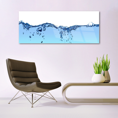 Glass Wall Art Water art blue