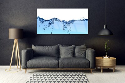 Glass Wall Art Water art blue