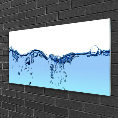 Glass Wall Art Water art blue