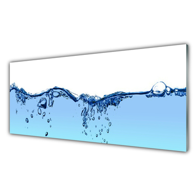 Glass Wall Art Water art blue