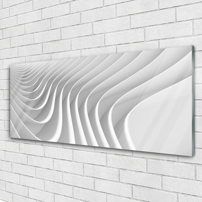 Glass Wall Art Abstract art white