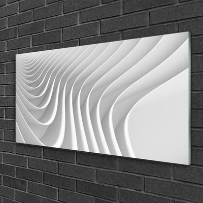 Glass Wall Art Abstract art white