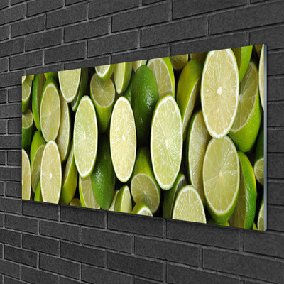 Glass Wall Art Lime kitchen green