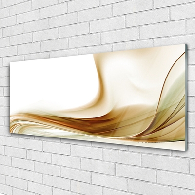 Glass Wall Art Abstract art green grey white