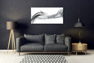 Glass Wall Art Abstract art grey white