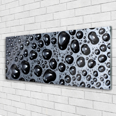 Glass Wall Art Abstract art black grey