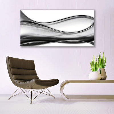 Glass Wall Art Abstraction art grey white