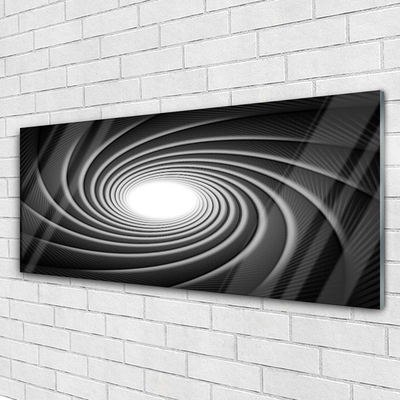 Glass Wall Art Abstract art grey white black