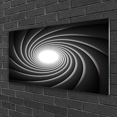 Glass Wall Art Abstract art grey white black