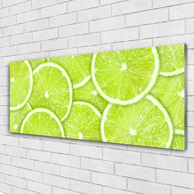 Glass Wall Art Lime kitchen green
