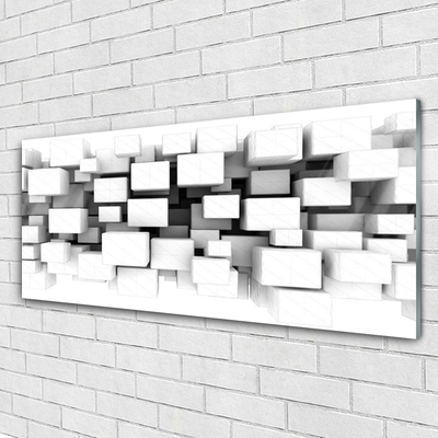 Glass Wall Art Abstract kitchen white grey
