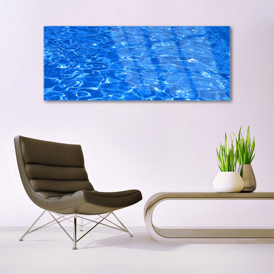 Glass Wall Art Water art blue