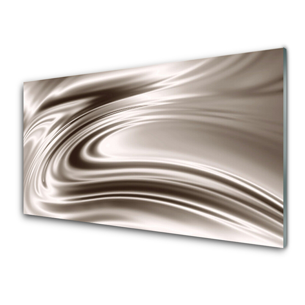 Glass Wall Art Abstract art grey brown