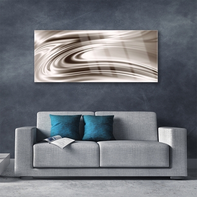 Glass Wall Art Abstract art grey brown