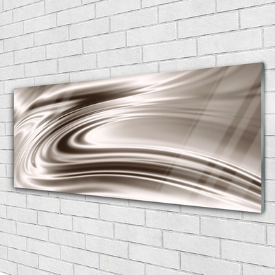 Glass Wall Art Abstract art grey brown