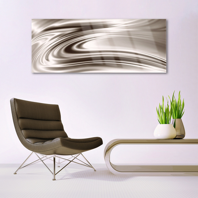 Glass Wall Art Abstract art grey brown