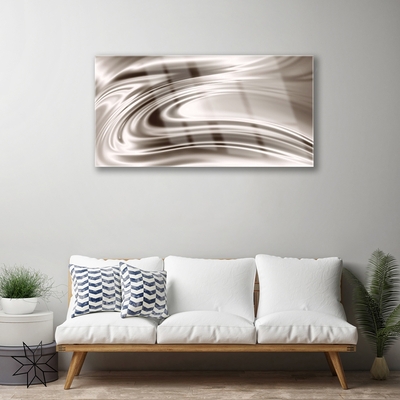 Glass Wall Art Abstract art grey brown