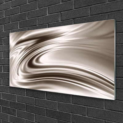 Glass Wall Art Abstract art grey brown