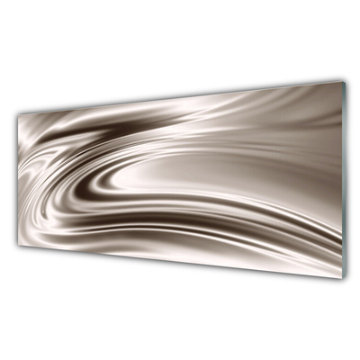 Glass Wall Art Abstract art grey brown