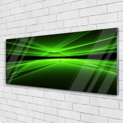 Glass Wall Art Abstract art green black