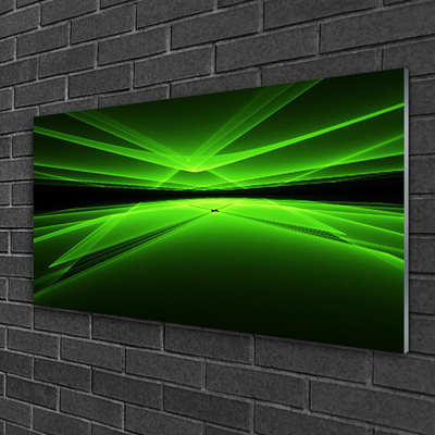 Glass Wall Art Abstract art green black