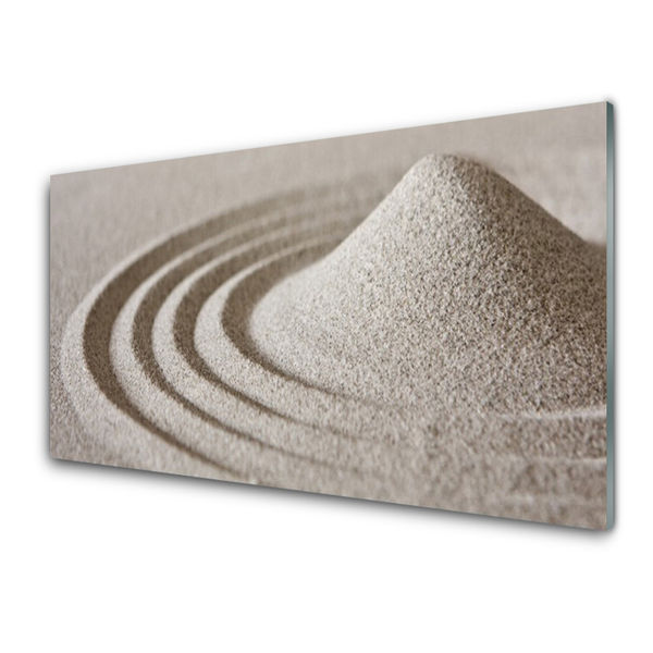 Glass Wall Art Sand art grey