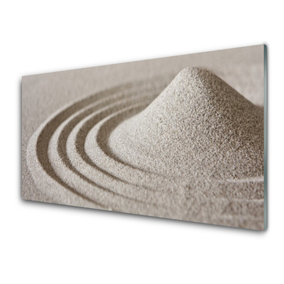 Glass Wall Art Sand art grey