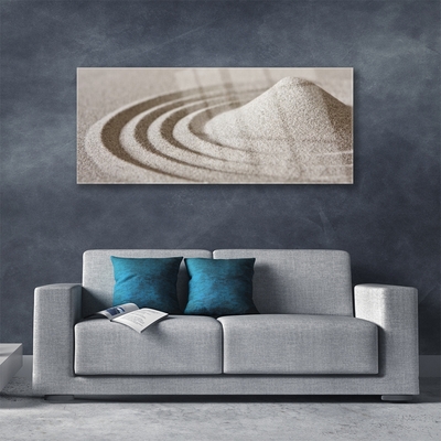 Glass Wall Art Sand art grey