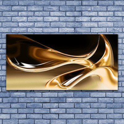 Glass Wall Art Abstract art black gold