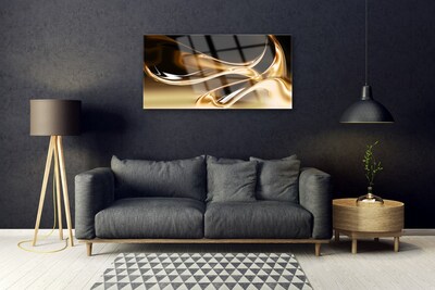 Glass Wall Art Abstract art black gold