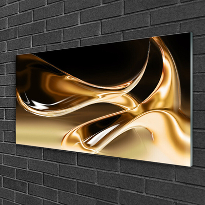 Glass Wall Art Abstract art black gold